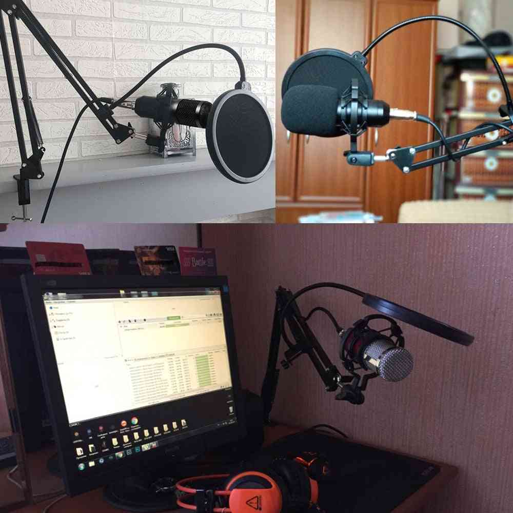 Kondenzátorový káblový záznamový mikrofón bm-800 karaoke bm800