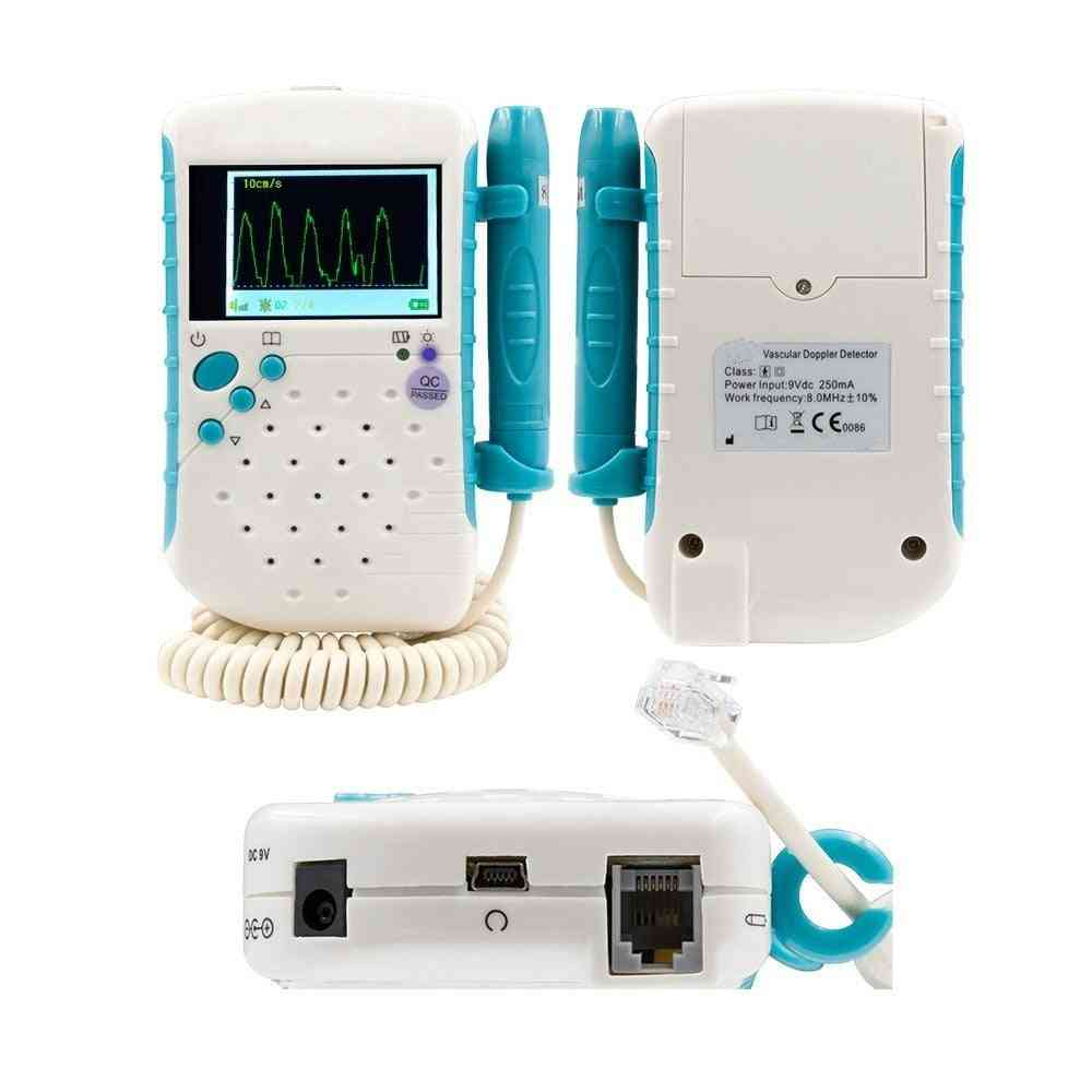 Lcd Screen Handheld Vascular Doppler Blood Flow Rate Detector