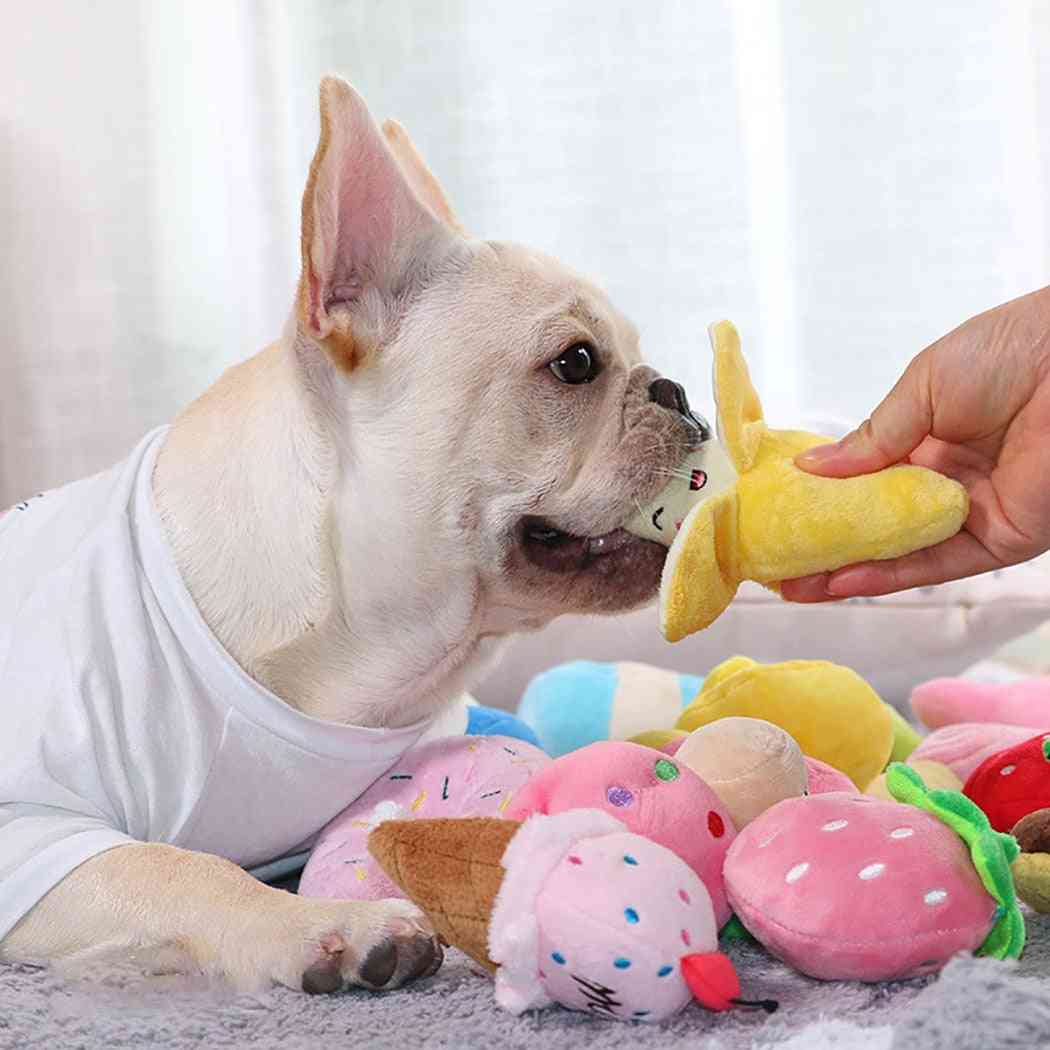 Animals Cartoon Dog, Stuffed Squeaking Pet Plush Puzzle Toy