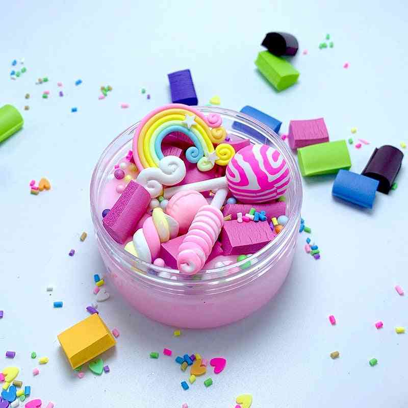 Regnbue lollipop charms klar slim myk leire plasticine