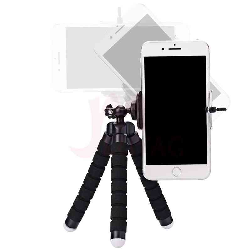 Mini-Stativ flexibler Schwamm Krakenhalterung tragbarer Smartphone-Clip Kameraständer faltbarer Desktop
