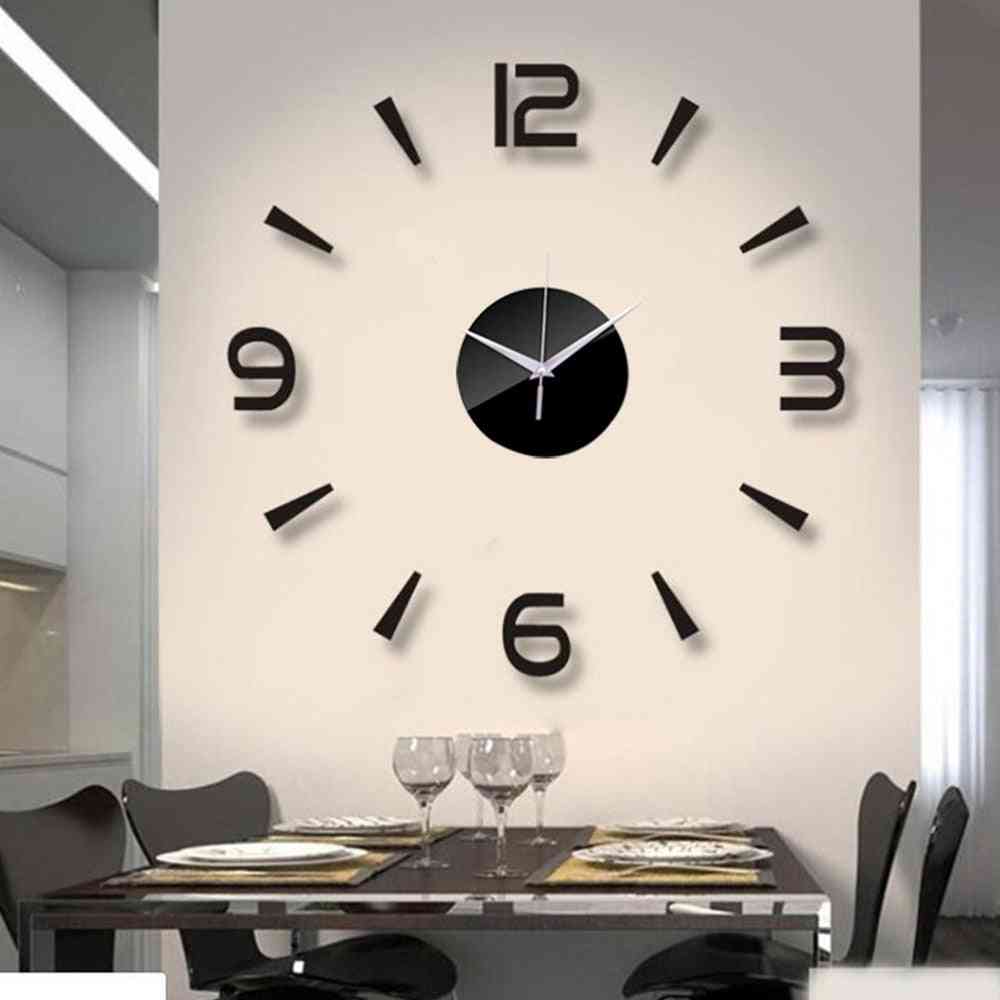 3d Wall Clock, Living Room Quartz For Home Decoration