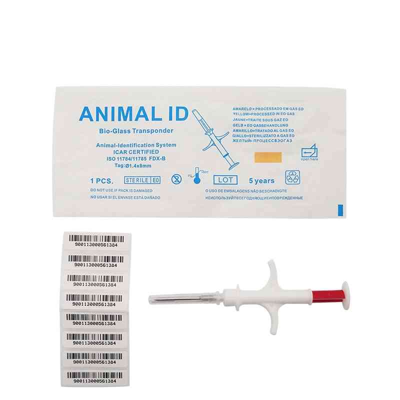 Puce animale 1.4x8mm avec étiquette RFID pour seringue