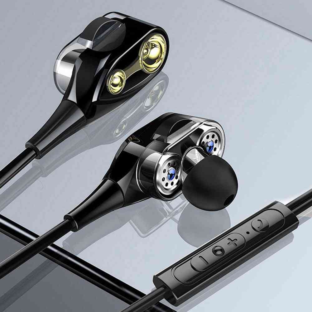 Balanced Armatured, Dynamic 2-drivers Moving Coil Iron, Wired Earphone