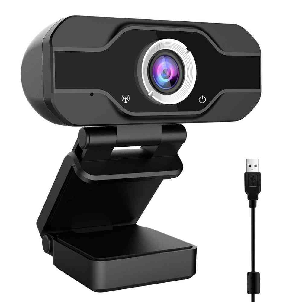 1080p Hd Web Camera With Built-in Microphone, Usb Plug, Widescreen Video