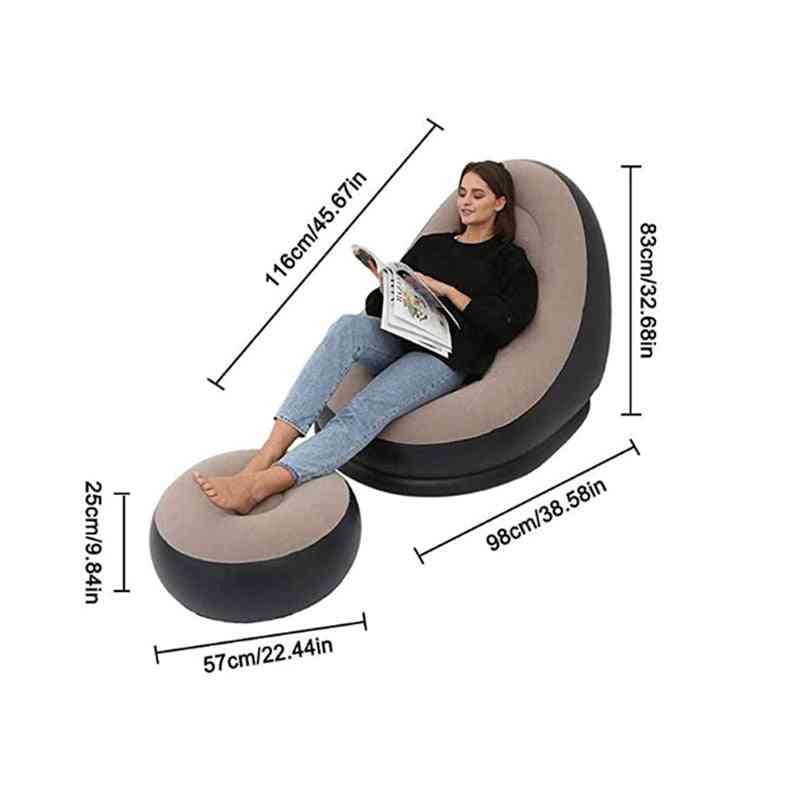 Sofá inflable perezoso al aire libre del sillón reclinable plegable