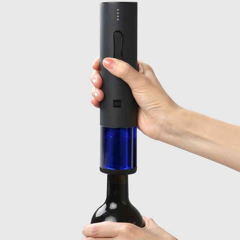 Automatisk vinflasköppnarsats - elektrisk korkskruv med folieskärare