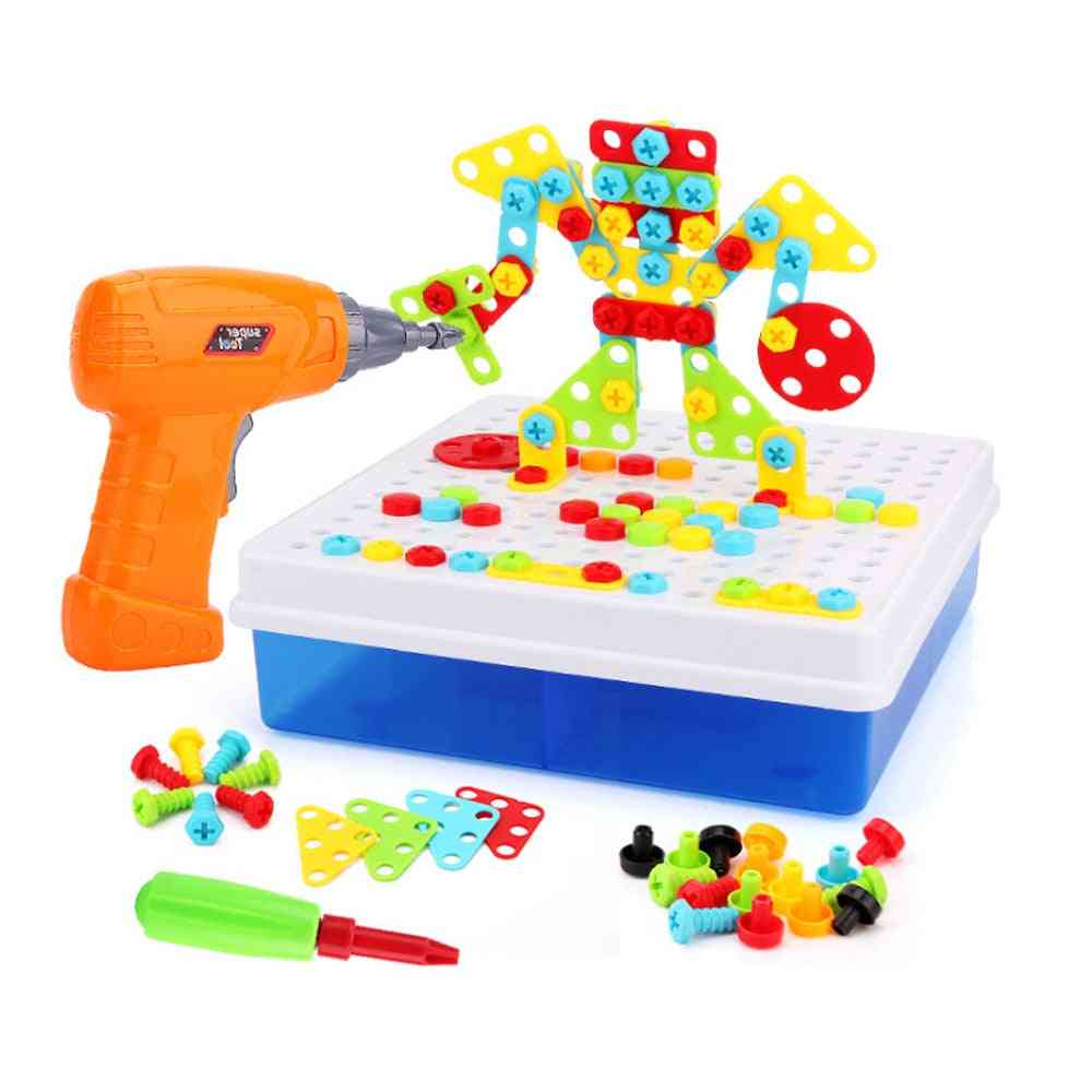 Creative Educational Game Electric Drill Screws Puzzle For