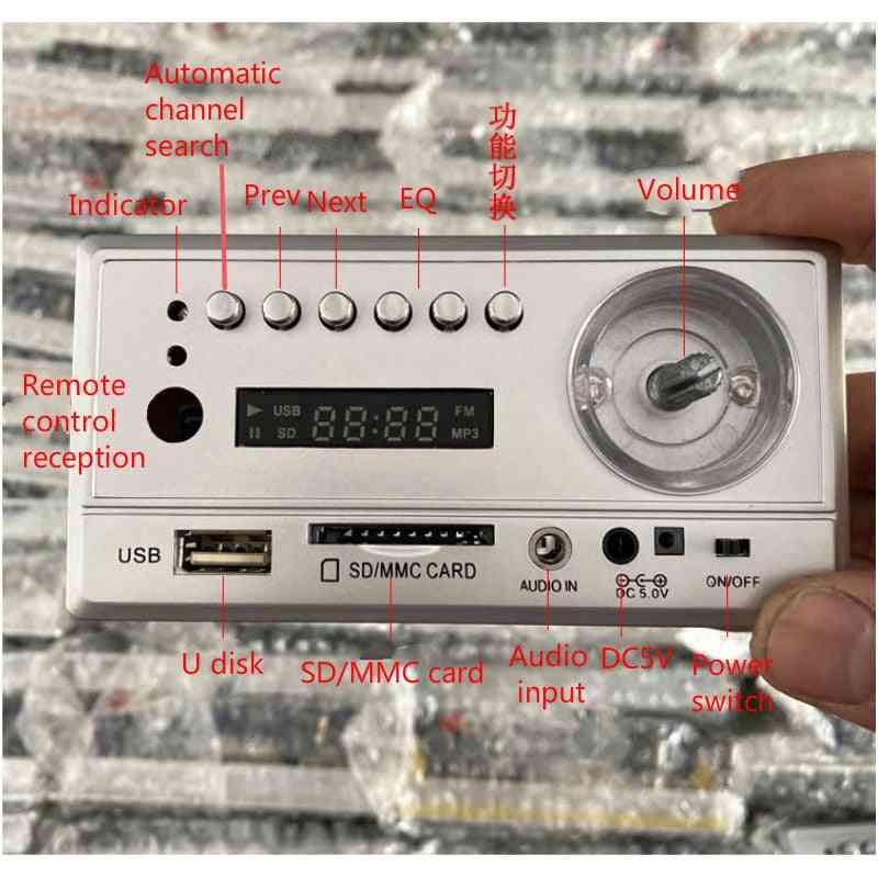 Placa decodificadora mp3 3w amplificadores de potência digital estéreo usb sd