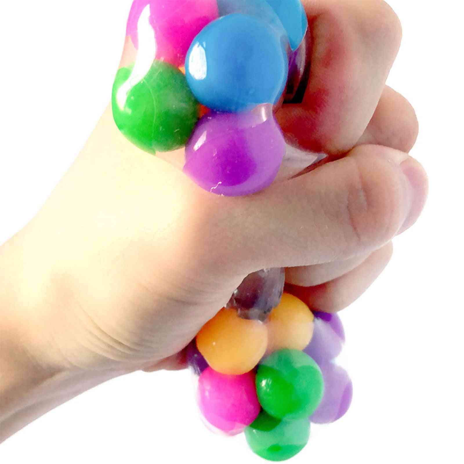 Margele colorate, ameliorează stresul, exerciții pentru mâini, jucărie cu minge de stoarcere