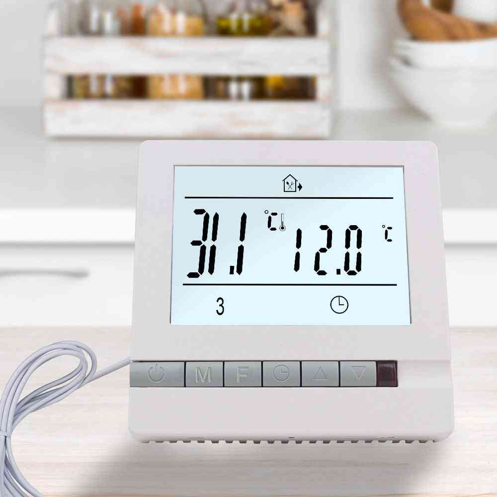 Digitálny termostat na podlahové vykurovanie miestnosti programovateľný elektrický
