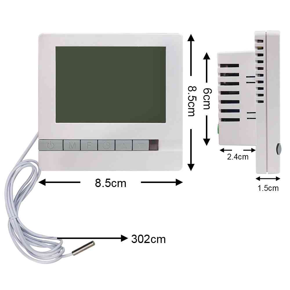 Digitálny termostat na podlahové vykurovanie miestnosti programovateľný elektrický