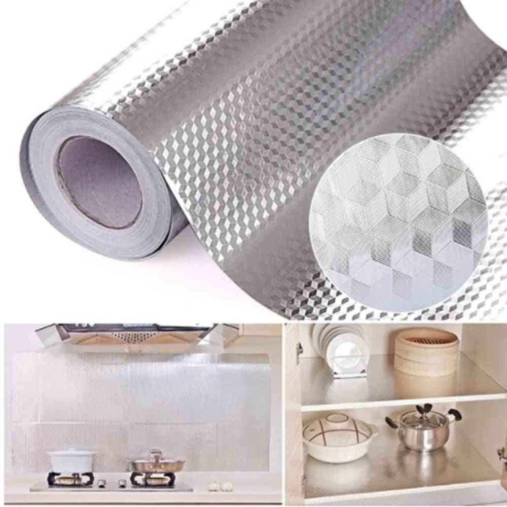 Waterproof- Aluminum Foil, Kitchen Oil Proof, Stove Cabinet Sticker