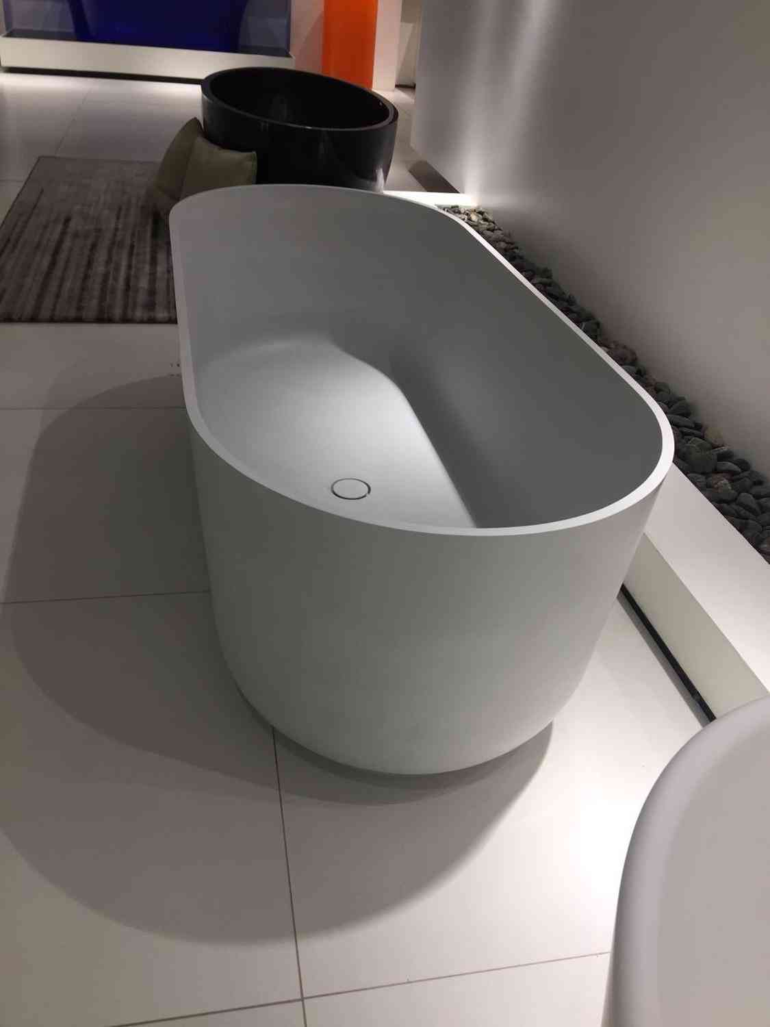 Solid Surface Stone Bathtub Corian Soaking Freestanding Tub