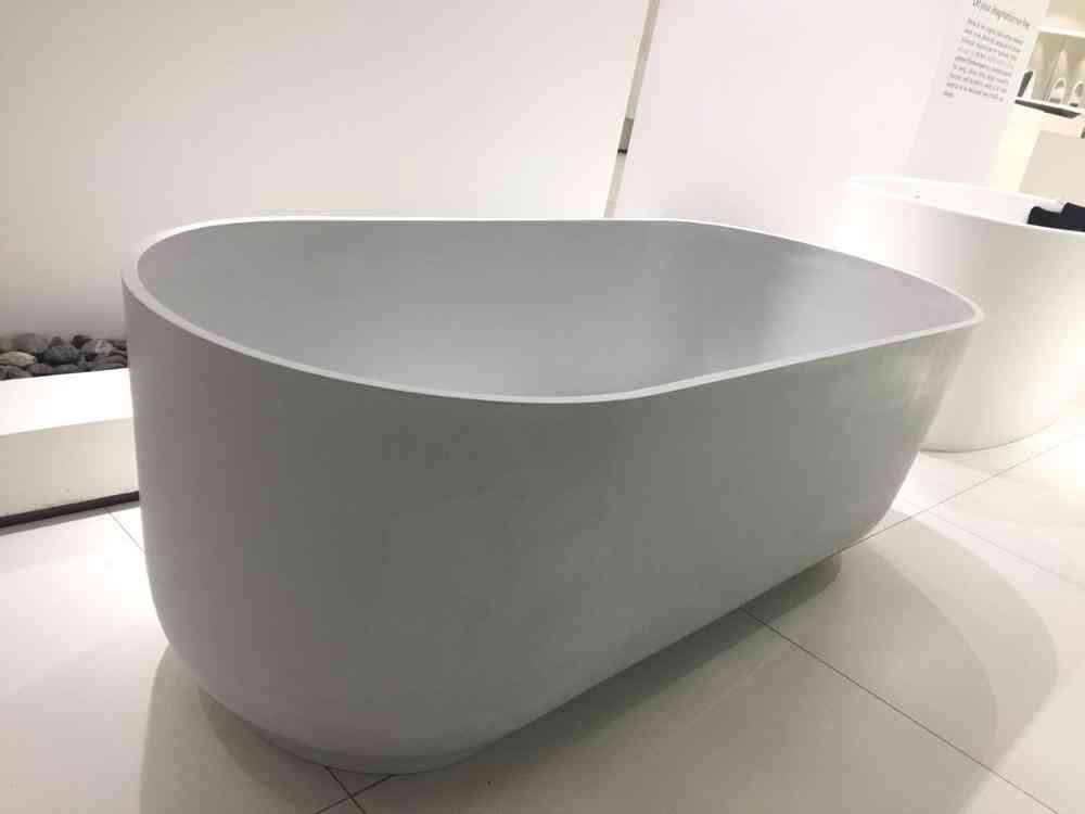 Solid Surface Stone Bathtub Corian Soaking Freestanding Tub