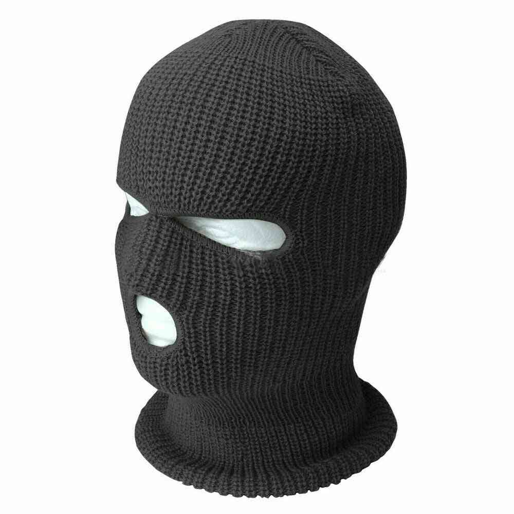 Cobertura facial completa de balaclava com 3 furos, lenço de chapéu, máscara quente