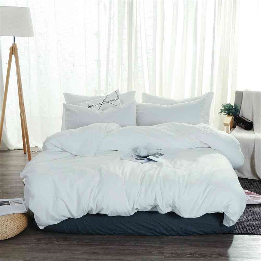 Soft Washed- Cotton Bedding Set- Duvet Cover Bed Sheet & Pillowcase