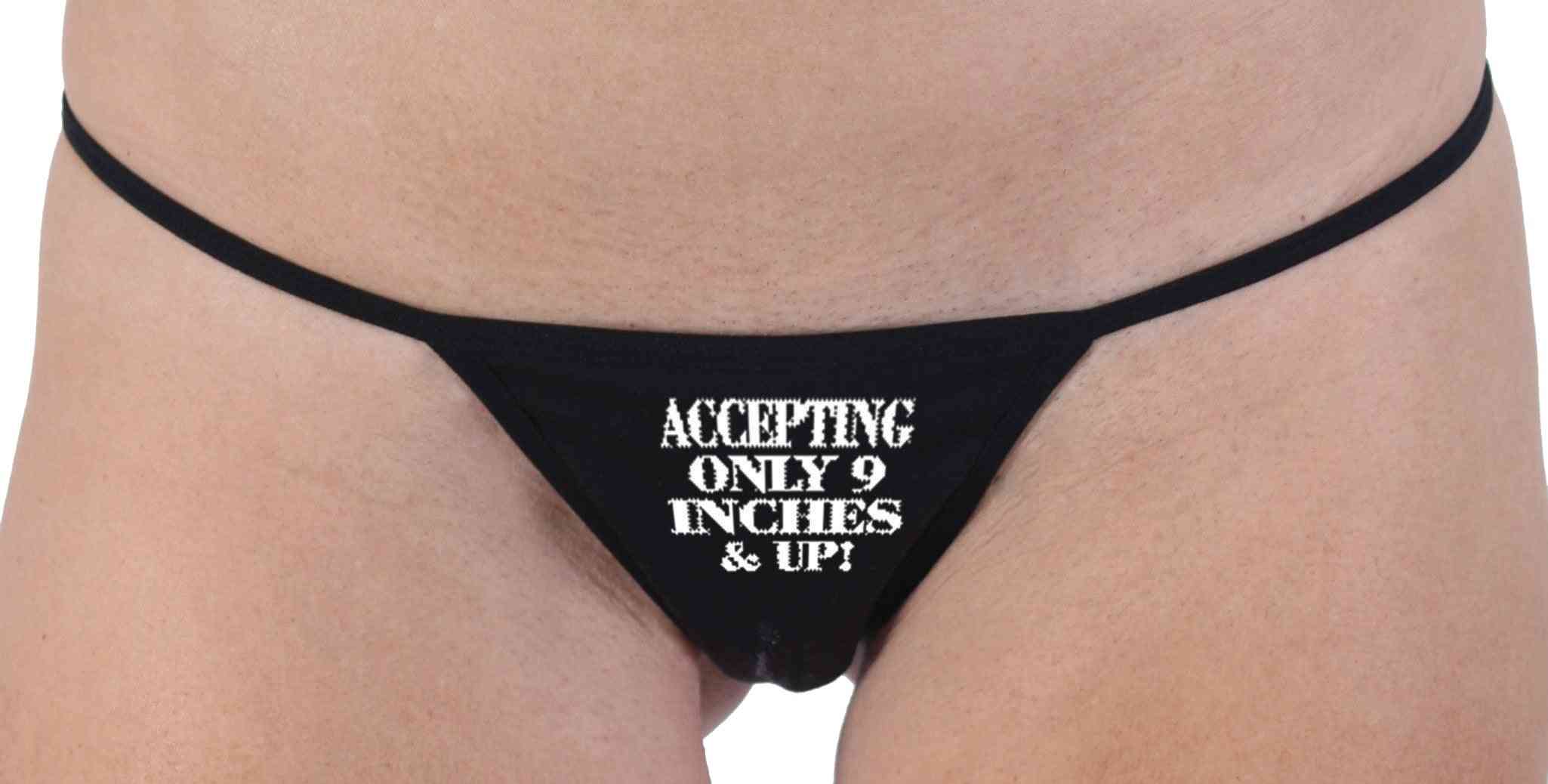 Women's Thong Quotes Printed White Graphic