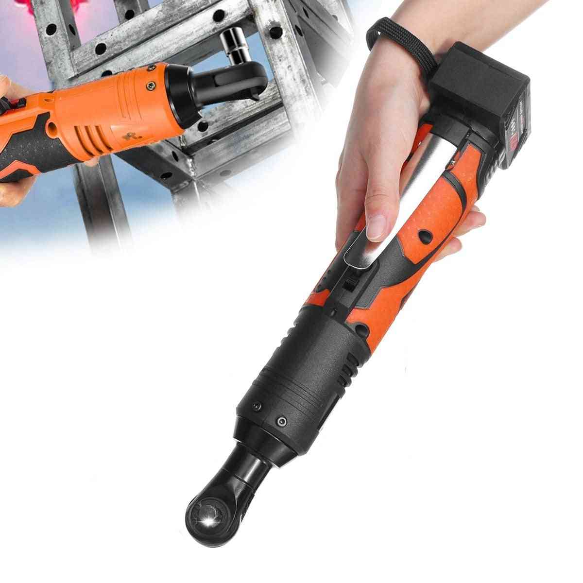 Electric Wrench, Angle Drill Screwdriver, Cordless Ratchet With Lithium-ion Battery