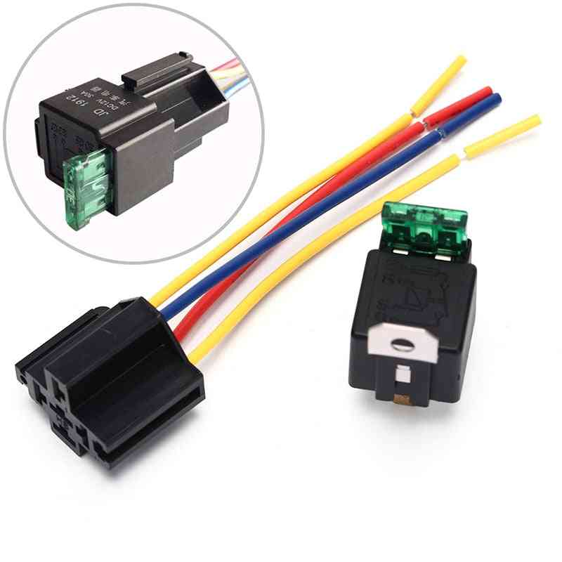 12v 4-pin With Copper Terminal, Auto Relay With Socket
