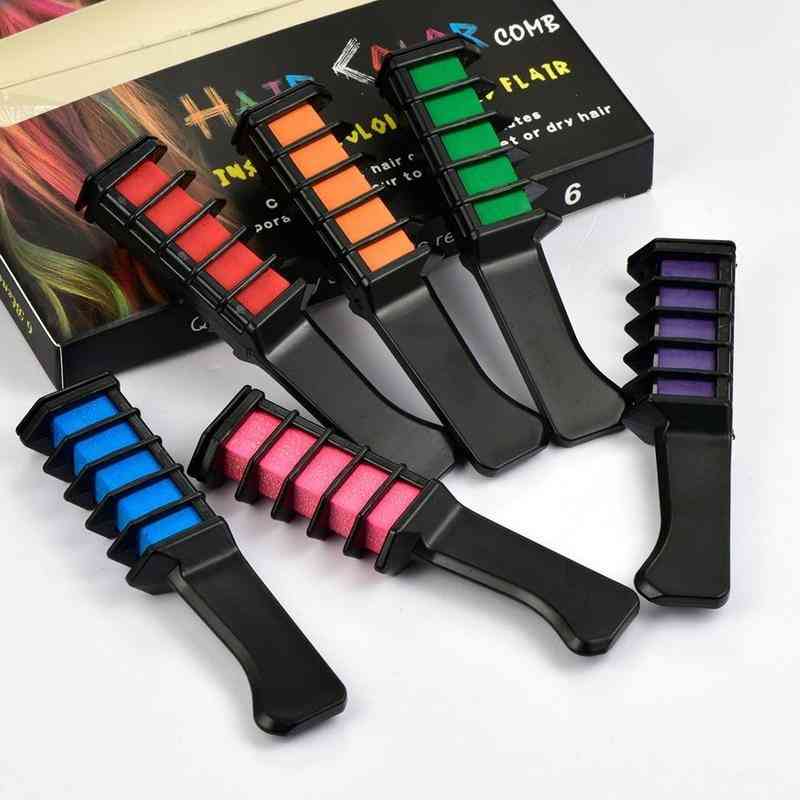 Comb With Chalk For Hair Temporary Colorful Dye