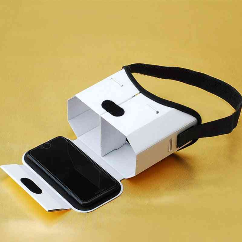 Diy Portable Virtual Reality Glasses, Google, Cardboard 3d Vr For Smartphones