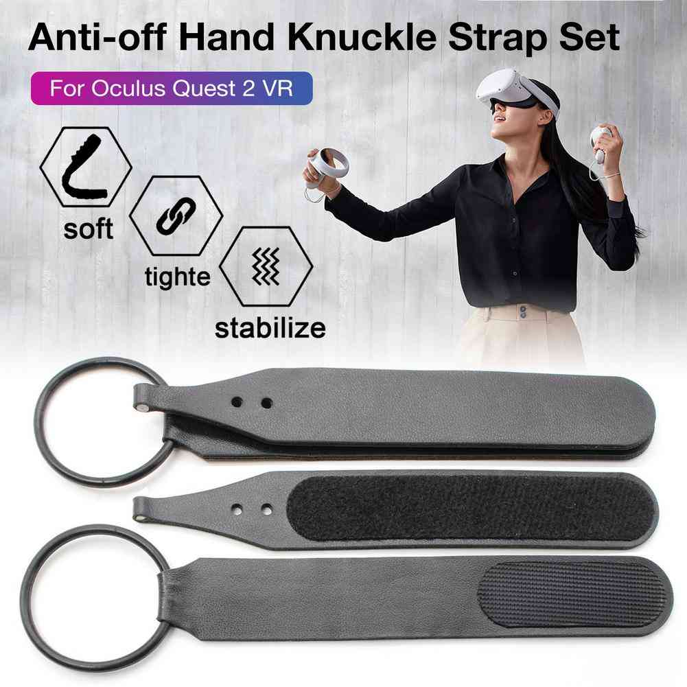 Anti-off håndknoke stroppsett for oculus quest, vr briller svettebestandig, vaskbar
