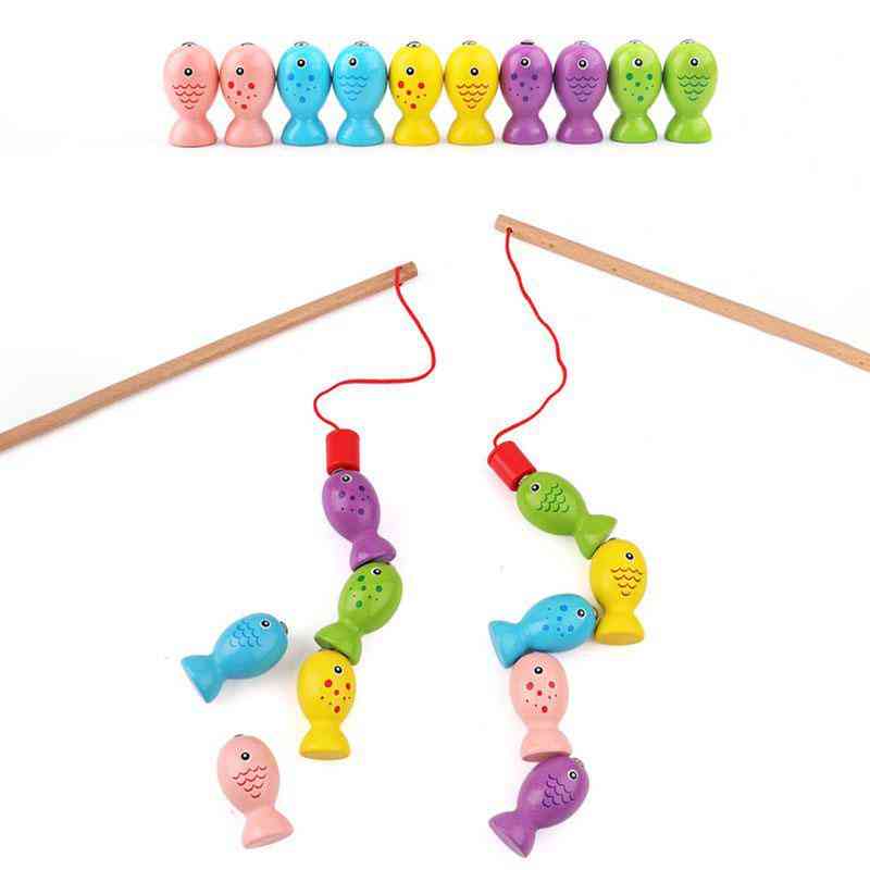 Wooden Montessori Magnetic Fishing Toy Game