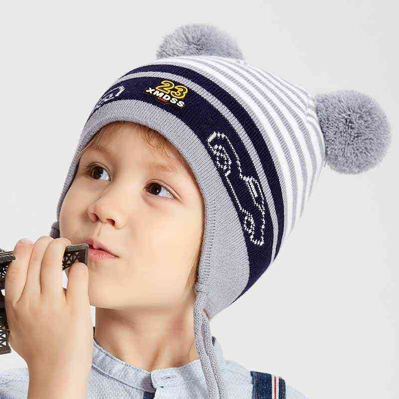 Enjoyfur Winter Kids Hat With Double Fox