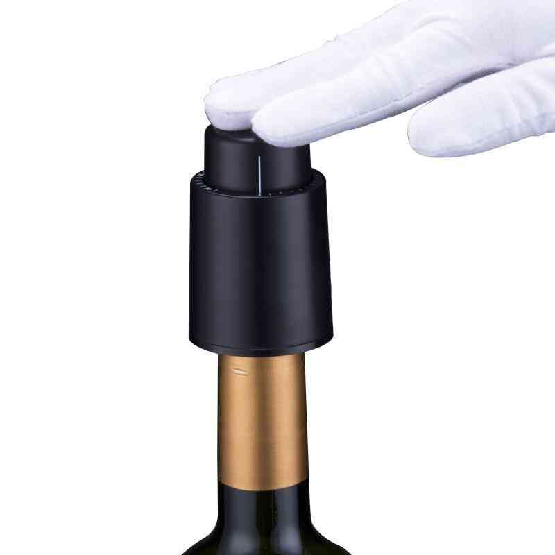 Plastic Vacuum- Memory Wine Stopper  (black)