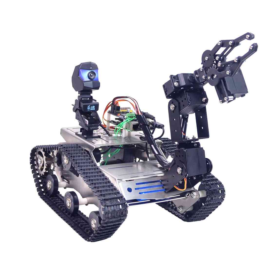 Wifi bluetooth- fpv tank robotbilsæt med håndtag
