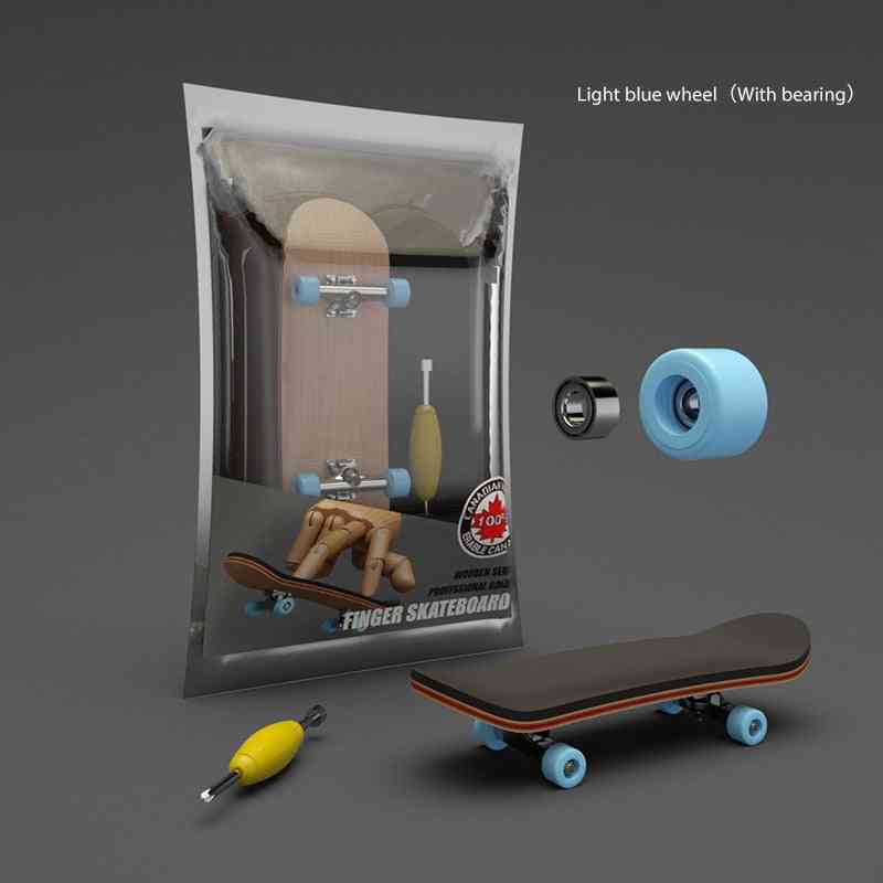 Finger Skateboard With Bearings, Wooden Fingerboard Toy, Professional Stents, Novelty
