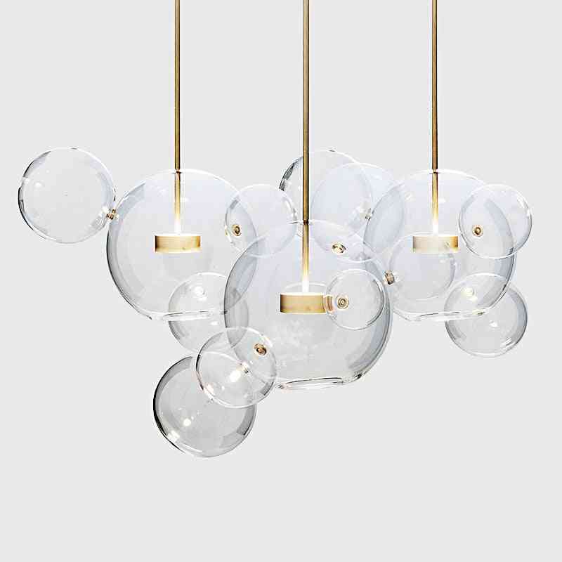 Ciepłe/białe oświetlenie, kreatywna lampa bąbelkowa z przezroczystego szkła;