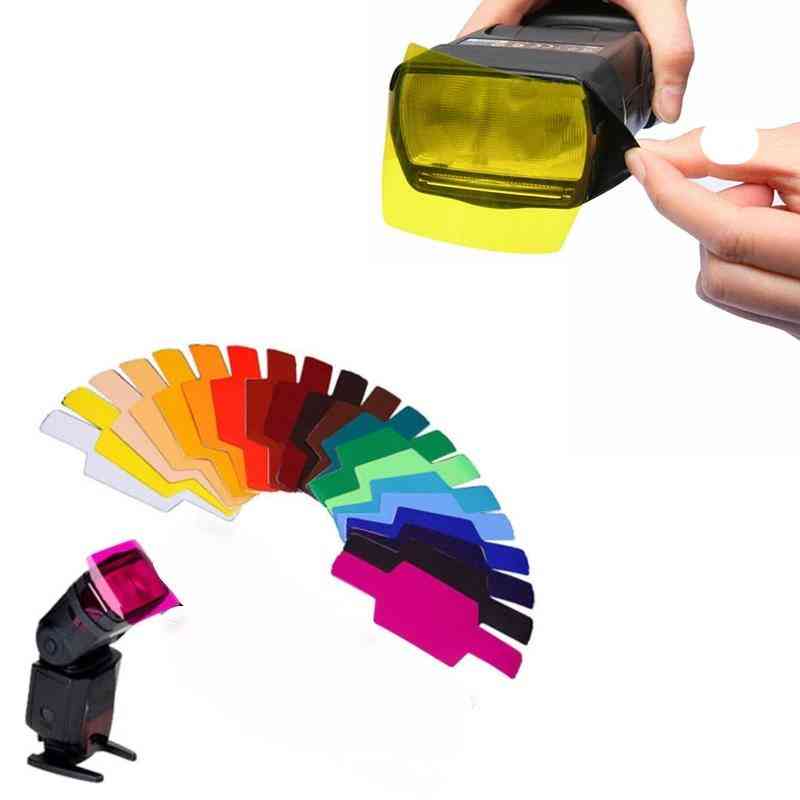 Flash -salama, värigeelisuodattimet kameran valokuvaukseen
