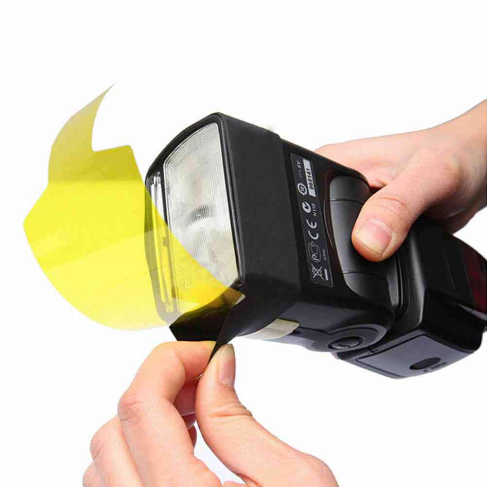 Flash -salama, värigeelisuodattimet kameran valokuvaukseen