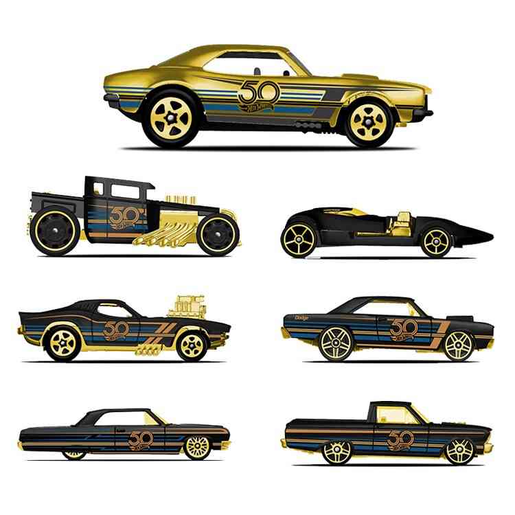 Jubiläum schwarzgold Metalldruckguss Autos Spielzeug
