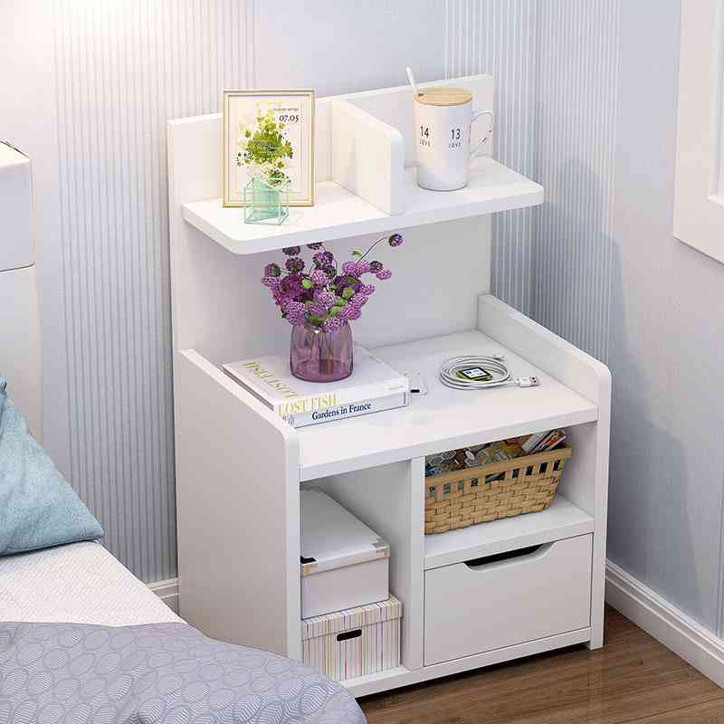 Simple Bedside Table, Small Storage Cabinet