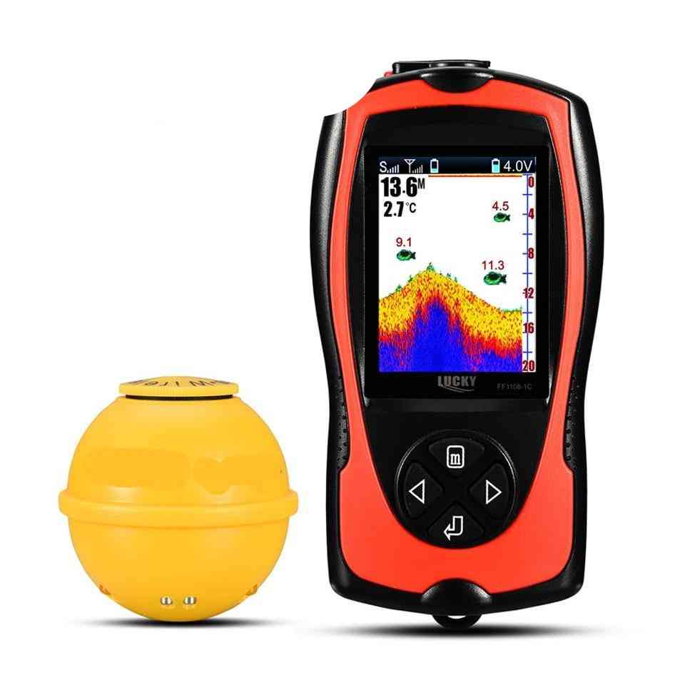 Rechargeable- Fish Finder, Wireless Sonar Sensor, Color Display