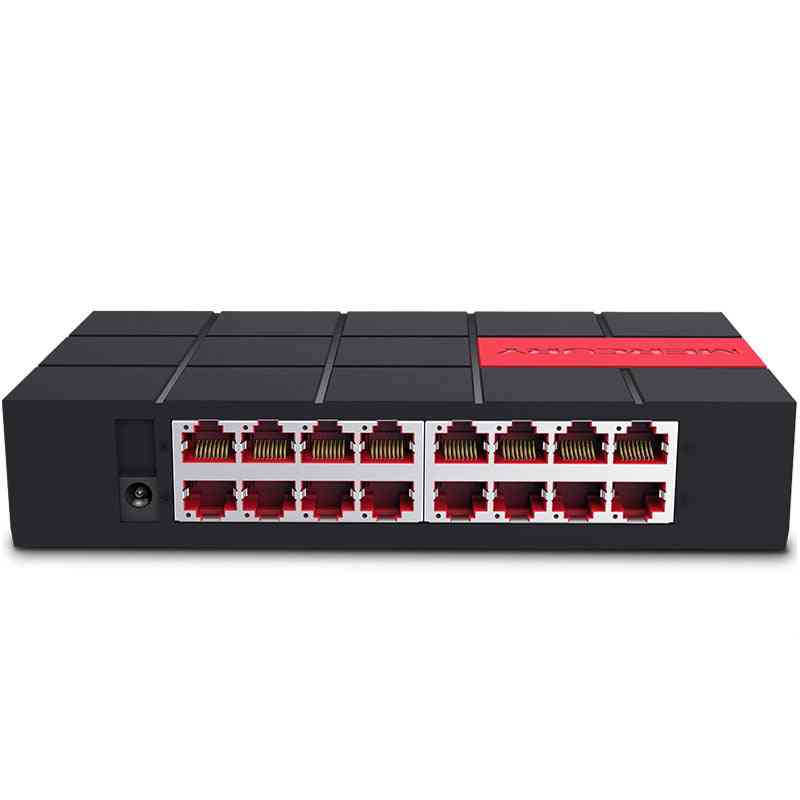Mini 16 port gigabit switch hub nettverk fullt/halv dupleks (sg116m)