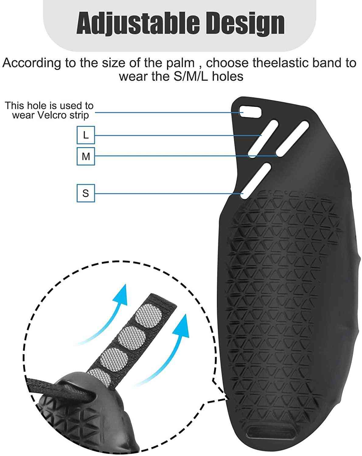 Prémiový silikon, kryt držadla, nastavitelný pásek na koleno pro Oculus Quest, 2vr vr dotykový ovladač