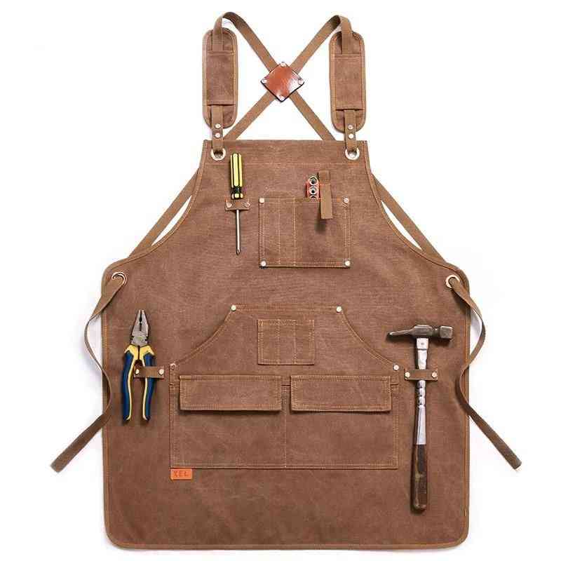 Heavy Duty- Canvas Work Apron With Tool Pocket