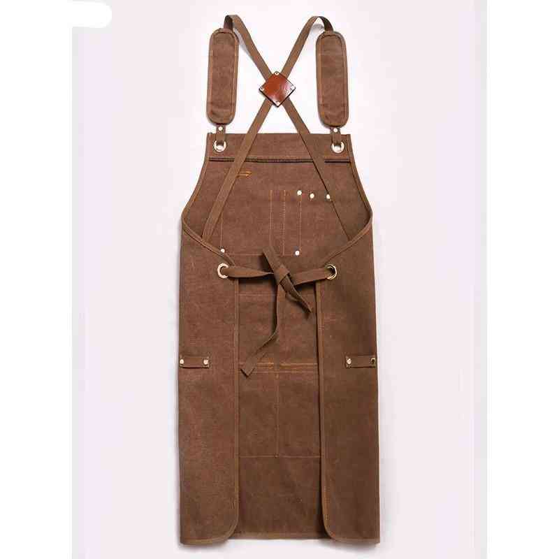 Heavy Duty- Canvas Work Apron With Tool Pocket