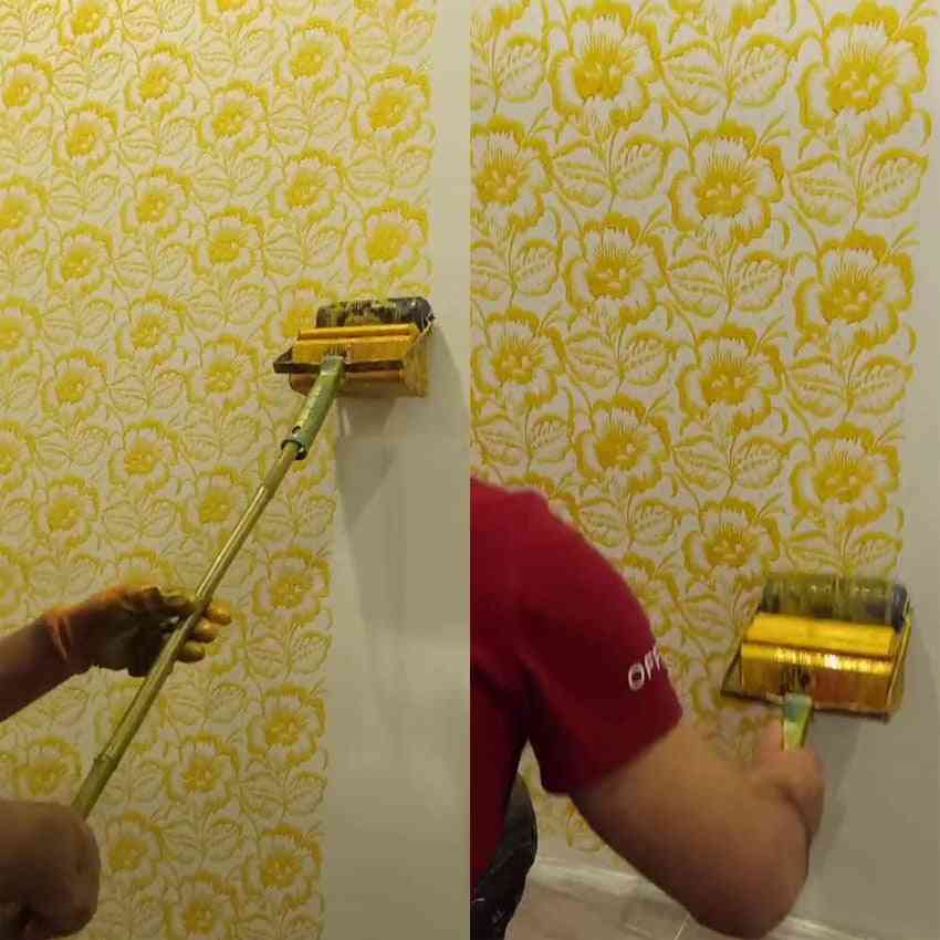 Flower Wall Decoration- Paint Painting Rubber Roller, Brush Tool Set