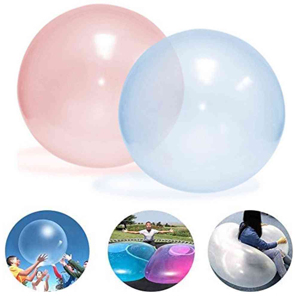 Kids Indoor Outdoor Inflatable Ball Games - Soft Air Water Filled Bubble Balls