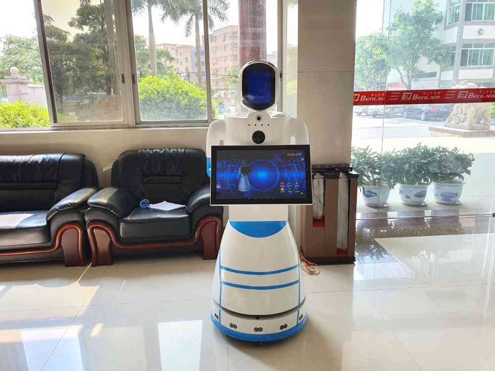 Police Hotel School Library Exhibition Show Security Guard Robot Facial Recognition Reception Voice Guide