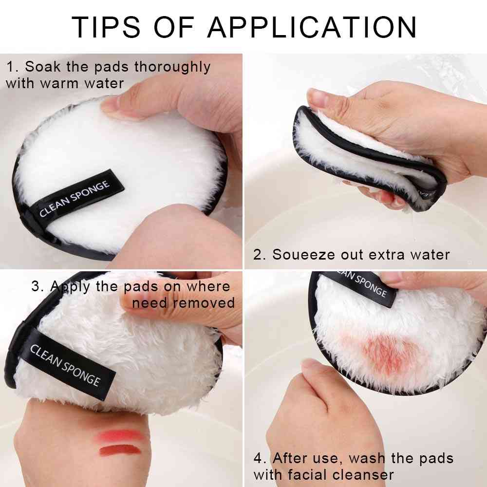 Double-layer Microfiber, Makeup Remover Cloth, Reusable Cotton Pads