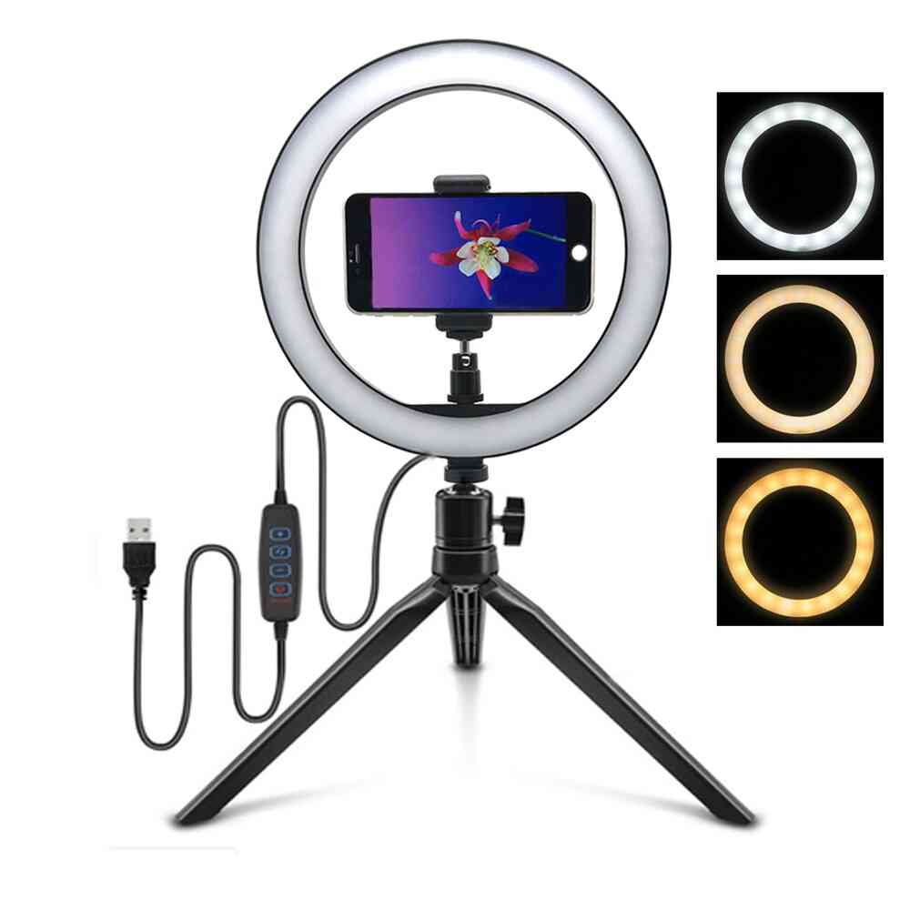 Led Live Lights With Tripod Phone, Photography Lighting, Selfie Ring Lamp