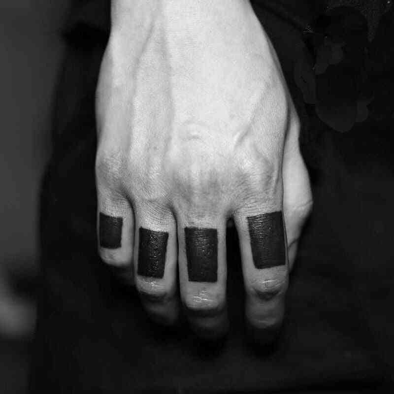 Bloquear payaso etiqueta engomada del tatuaje temporal, hombres, mujeres, arte corporal, cintura del brazo, tatuajes falsos, impermeable, dedo