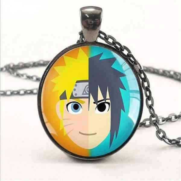 Necklace Vintage- Naruto Jewelry Chain, Glass Anime Pendant