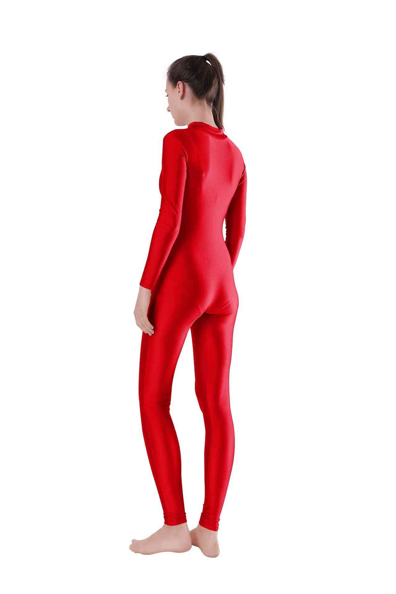 Full Body- Long Sleeve Yoga Dance Wear, Turtleneck Bodysuit